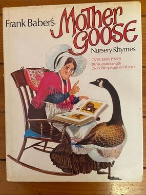 Vintage 70s 1970s Frank Baber's Mother Goose Nursery Rhymes illustrated book kid